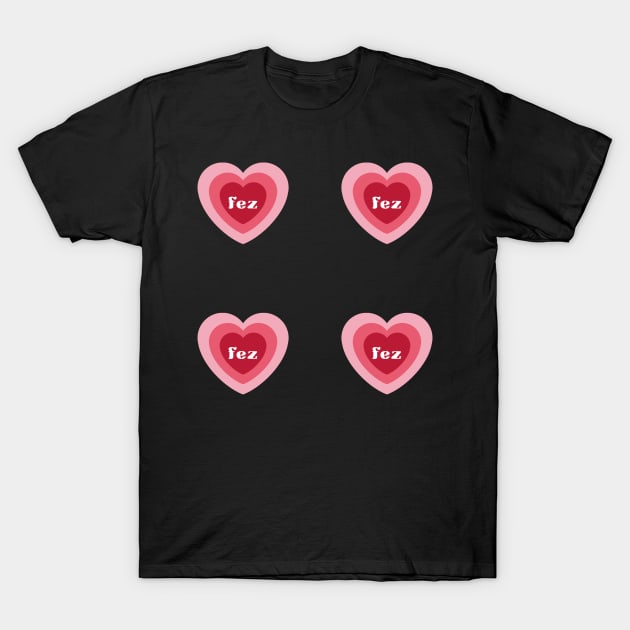 fez heart pack T-Shirt by little-axii